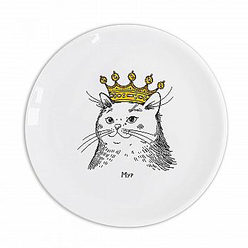 Тарілка "Киця в короні", orner-0631 Тарілка "Киця в короні", orner-0631