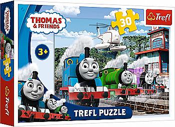 Пазл "30" - Гонки по рейкам, Trefl, 18230 Пазл "30" - Гонки по рейкам, Trefl, 18230