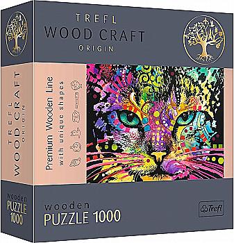 Пазл "1000" - Барвистий кіт / Дерев`яні пазли, Trefl, 20148 Пазл "1000" - Барвистий кіт / Дерев`яні пазли, Trefl, 20148