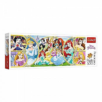 Пазл "500 Панорама" - Повернення в світ Принцес. Колаж. Disney Princess, Trefl, 29514 Пазл "500 Панорама" - Повернення в світ Принцес. Колаж. Disney Princess, Trefl, 29514