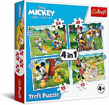 Пазл "4 в 1" - Міккі Маус. Гарний день / Disney Standard Characters, Trefl, 34604 Пазл "4 в 1" - Міккі Маус. Гарний день / Disney Standard Characters, Trefl, 34604