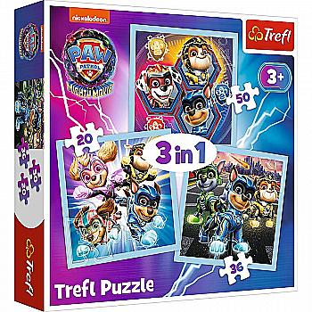 Пазл "3 в 1" - Могутні цуценята/Viacom PAW PATROL, Trefl, 34869 Пазл "3 в 1" - Могутні цуценята/Viacom PAW PATROL, Trefl, 34869