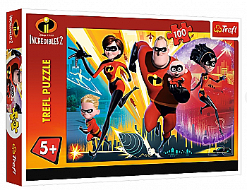 Пазл "100" - Суперсімейка, Disney Incredibles 2, Trefl, 16350 Пазл "100" - Суперсімейка, Disney Incredibles 2, Trefl, 16350
