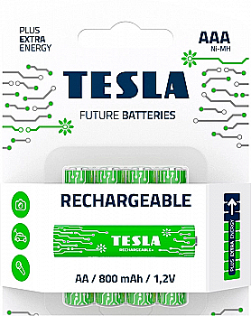 Батарейка TESLA HR03 AAA GREEN+RECHARGEABLE (4 шт/бл.) цена указ. за бл. Батарейка TESLA HR03 AAA GREEN+RECHARGEABLE (4 шт/бл.) цена указ. за бл.