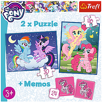 Пазл "2 в 1 + memos" - Дружба це магія, Trefl, 90601 Пазл "2 в 1 + memos" - Дружба це магія, Trefl, 90601