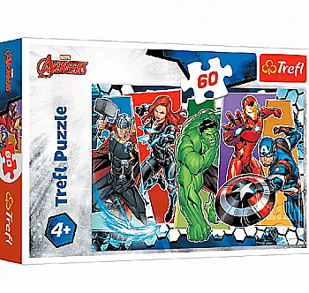 Пазл "60" - Мстители Непобедимые / Disney Marvel The Avengers, Trefl, 17357 Пазл "60" - Мстители Непобедимые / Disney Marvel The Avengers, Trefl, 17357