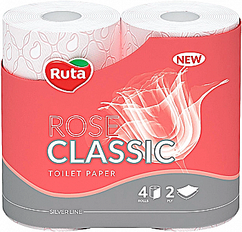 Папір туалетний "Ruta" Classic Rose, 4 рул, 2 ш, 58768972 Папір туалетний "Ruta" Classic Rose, 4 рул, 2 ш, 58768972