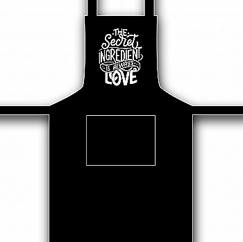 Фартух "Секретний інгредієнт", чорний габардин, 4106 Фартух "Секретний інгредієнт", чорний габардин, 4106