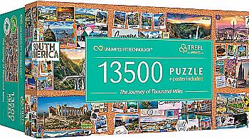 Пазл "13500 UFT" - Путешествия в тысячу моль. Бесконечная коллекция, Trefl, 81025 Пазл "13500 UFT" - Путешествия в тысячу моль. Бесконечная коллекция, Trefl, 81025