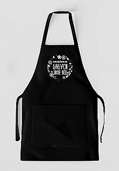 Фартух "Бабуся знає все", чорний габардин, 4112 Фартух "Бабуся знає все", чорний габардин, 4112