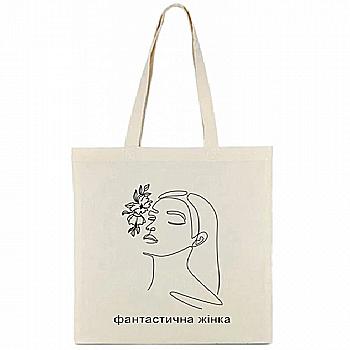 Сумка-шопер "Фантастична  жінка" 35*40 см, 4307 Сумка-шопер "Фантастична  жінка" 35*40 см, 4307