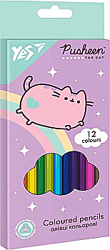 Карандаши YES 12 цв. "Pusheen", 290666 Карандаши YES 12 цв. "Pusheen", 290666