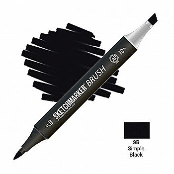 Маркер двухсторонний SKETCHMARKER Brush Обычный черный, SMB-SB Маркер двухсторонний SKETCHMARKER Brush Обычный черный, SMB-SB