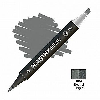 Маркер двосторонній SKETCHMARKER Brush Нейтральний сірий 4, SMB-NG4 Маркер двосторонній SKETCHMARKER Brush Нейтральний сірий 4, SMB-NG4
