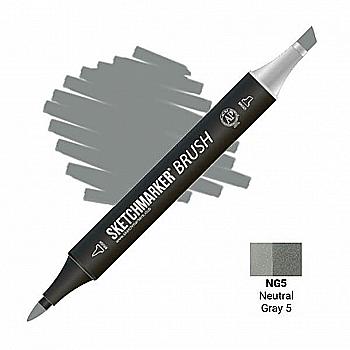 Маркер двосторонній SKETCHMARKER Brush Нейтральний сірий 5, SMB-NG5 Маркер двосторонній SKETCHMARKER Brush Нейтральний сірий 5, SMB-NG5