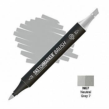 Маркер двосторонній SKETCHMARKER Brush Нейтральний сірий 7, SMB-NG7 Маркер двосторонній SKETCHMARKER Brush Нейтральний сірий 7, SMB-NG7