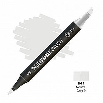 Маркер двосторонній SKETCHMARKER Brush Нейтральний сірий 9, SMB-NG9 Маркер двосторонній SKETCHMARKER Brush Нейтральний сірий 9, SMB-NG9