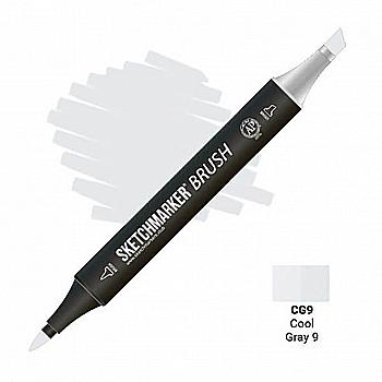 Маркер двосторонній SKETCHMARKER Brush Прохолодний сірий 9, SMB-CG9 Маркер двосторонній SKETCHMARKER Brush Прохолодний сірий 9, SMB-CG9