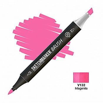 Маркер двосторонній SKETCHMARKER Brush Пурпуровий, SMB-V132 Маркер двосторонній SKETCHMARKER Brush Пурпуровий, SMB-V132