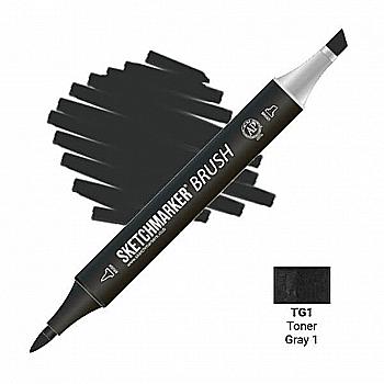 Маркер двухсторонний SKETCHMARKER Brush Тонированный серый 1, SMB-TG1 Маркер двухсторонний SKETCHMARKER Brush Тонированный серый 1, SMB-TG1