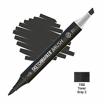 Маркер двухсторонний SKETCHMARKER Brush Тонированный серый 2, SMB-TG2 Маркер двухсторонний SKETCHMARKER Brush Тонированный серый 2, SMB-TG2