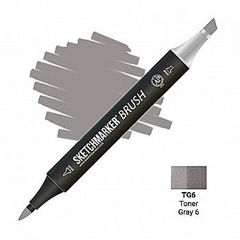 Маркер двухсторонний SKETCHMARKER Brush Тонированный серый 6, SMB-TG6 Маркер двухсторонний SKETCHMARKER Brush Тонированный серый 6, SMB-TG6