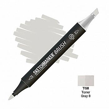 Маркер двухсторонний SKETCHMARKER Brush Тонированный серый 8, SMB-TG8 Маркер двухсторонний SKETCHMARKER Brush Тонированный серый 8, SMB-TG8