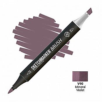 Маркер двусторонний SKETCHMARKER Brush Фиолетовый минерал, SMB-V90 Маркер двусторонний SKETCHMARKER Brush Фиолетовый минерал, SMB-V90
