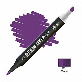 Маркер двухсторонний SKETCHMARKER Brush Фиолетовый, SMB-V61 Маркер двухсторонний SKETCHMARKER Brush Фиолетовый, SMB-V61