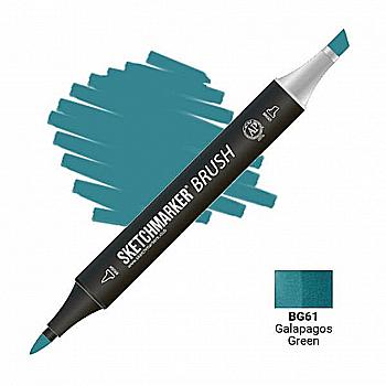 Маркер двусторонний SKETCHMARKER Brush Галапагосский зеленый, SMB-BG61 Маркер двусторонний SKETCHMARKER Brush Галапагосский зеленый, SMB-BG61