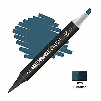 Маркер двухсторонний SKETCHMARKER Brush Глубоководный, SMB-B20 Маркер двухсторонний SKETCHMARKER Brush Глубоководный, SMB-B20