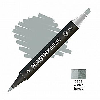 Маркер двосторонній SKETCHMARKER Brush Зимова смерека, SMB-BG32 Маркер двосторонній SKETCHMARKER Brush Зимова смерека, SMB-BG32