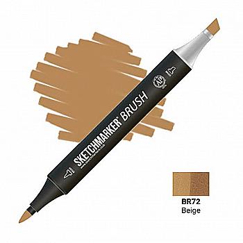 Маркер двухсторонний SKETCHMARKER Brush Бежевый, SMB-BR72 Маркер двухсторонний SKETCHMARKER Brush Бежевый, SMB-BR72