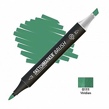 Маркер двусторонний SKETCHMARKER Brush Голубовато-зеленый, SMB-G111 Маркер двусторонний SKETCHMARKER Brush Голубовато-зеленый, SMB-G111