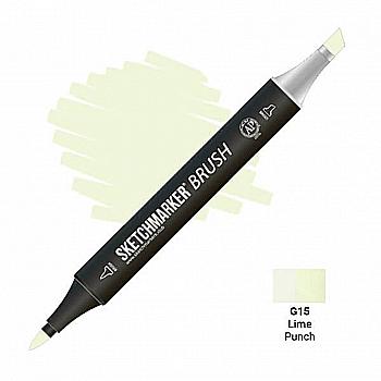 Маркер двосторонній SKETCHMARKER Brush Лаймовий пунш, SMB-G15 Маркер двосторонній SKETCHMARKER Brush Лаймовий пунш, SMB-G15