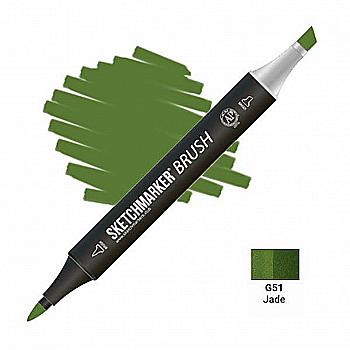 Маркер двухсторонний SKETCHMARKER Brush Нефрит, SMB-G51 Маркер двухсторонний SKETCHMARKER Brush Нефрит, SMB-G51