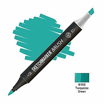 Маркер двусторонний SKETCHMARKER Brush Бирюзово-зеленый, SMB-G152 Маркер двусторонний SKETCHMARKER Brush Бирюзово-зеленый, SMB-G152