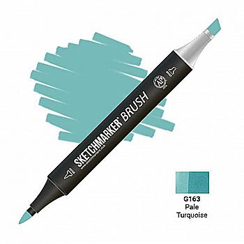 Маркер двухсторонний SKETCHMARKER Brush Бледо-бирюзовый, SMB-G163 Маркер двухсторонний SKETCHMARKER Brush Бледо-бирюзовый, SMB-G163