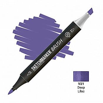 Маркер двусторонний SKETCHMARKER Brush Глубокий сиреневый, SMB-V21 Маркер двусторонний SKETCHMARKER Brush Глубокий сиреневый, SMB-V21