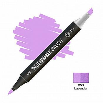 Маркер двухсторонний SKETCHMARKER Brush Лаванда, SMB-V53 Маркер двухсторонний SKETCHMARKER Brush Лаванда, SMB-V53