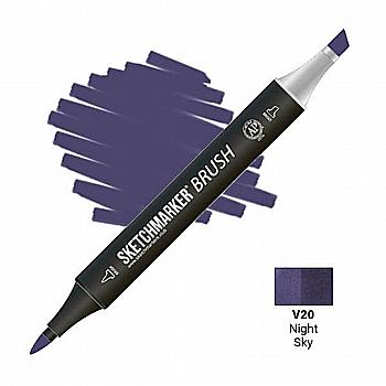 Маркер двухсторонний SKETCHMARKER Brush Ночное небо, SMB-V20 Маркер двухсторонний SKETCHMARKER Brush Ночное небо, SMB-V20