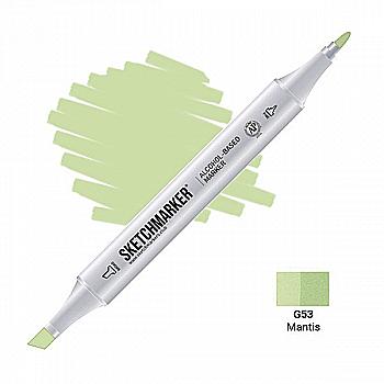 Маркер SKETCHMARKER, 2 пера: долото и тонкое, Mantis - Богомол, SM-G53 Маркер SKETCHMARKER, 2 пера: долото и тонкое, Mantis - Богомол, SM-G53