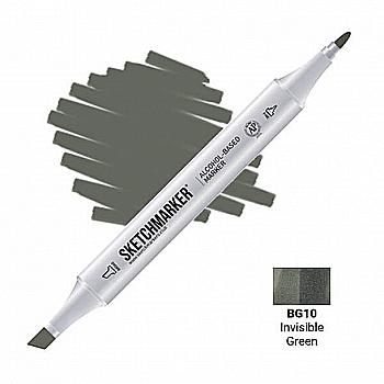 Маркер SKETCHMARKER, 2 пера: долото и тонкое, Invisible Green - Невидимый зеленый, SM-BG10 Маркер SKETCHMARKER, 2 пера: долото и тонкое, Invisible Green - Невидимый зеленый, SM-BG10