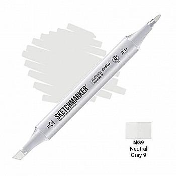 Маркер SKETCHMARKER, 2 пера: долото и тонкое, Neutral Gray 9 - Нейтральный серый 9, SM-NG9 Маркер SKETCHMARKER, 2 пера: долото и тонкое, Neutral Gray 9 - Нейтральный серый 9, SM-NG9