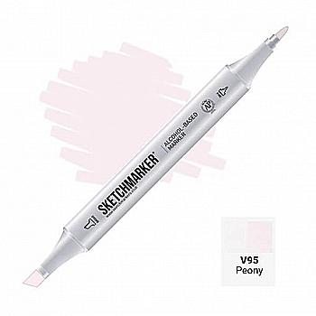 Маркер SKETCHMARKER, 2 пера: долото и тонкое, Peony - Пион, SM-V95 Маркер SKETCHMARKER, 2 пера: долото и тонкое, Peony - Пион, SM-V95