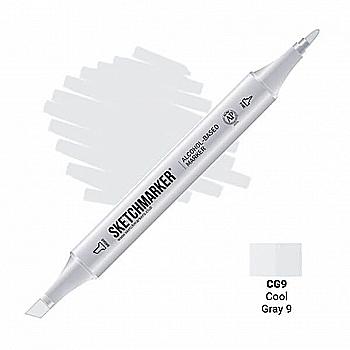 Маркер SKETCHMARKER, 2 пера: долото и тонкое, Cool gray 9 - Прохладный серый 9, SM-CG9 Маркер SKETCHMARKER, 2 пера: долото и тонкое, Cool gray 9 - Прохладный серый 9, SM-CG9