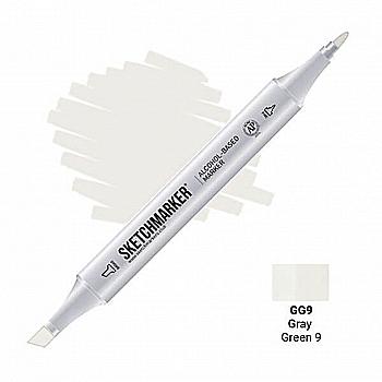 Маркер SKETCHMARKER, 2 пера: долото и тонкое, Gray Green 9 - Серо-зеленый 9, SM-GG9 Маркер SKETCHMARKER, 2 пера: долото и тонкое, Gray Green 9 - Серо-зеленый 9, SM-GG9