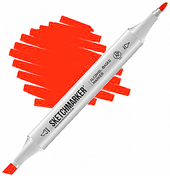 Маркер SKETCHMARKER, 2 пера: долото и тонкое, Laughing Orange - Смеющийся апельсин, SM-O52 Маркер SKETCHMARKER, 2 пера: долото и тонкое, Laughing Orange - Смеющийся апельсин, SM-O52