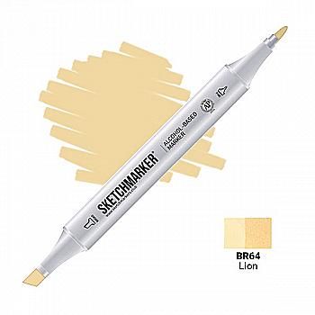 Маркер SKETCHMARKER, 2 пера: долото и тонкое, Lion - Лев, SM-BR64 Маркер SKETCHMARKER, 2 пера: долото и тонкое, Lion - Лев, SM-BR64