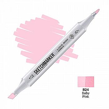Маркер SKETCHMARKER, 2 пера: долото и тонкое, Baby Pink - Детский розовый, SM-R24 Маркер SKETCHMARKER, 2 пера: долото и тонкое, Baby Pink - Детский розовый, SM-R24